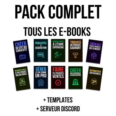 Tout connaître sur le Dropshipping - Pack d'e-books